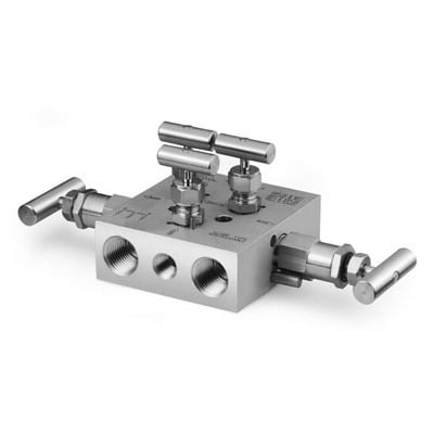 Stainless Steel 5 Valve Instrument Manifold 1 2 In Female NPT Ball