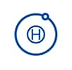 Hydrogen molecule icon