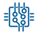 Icono de fabricación de obleas de semiconductor