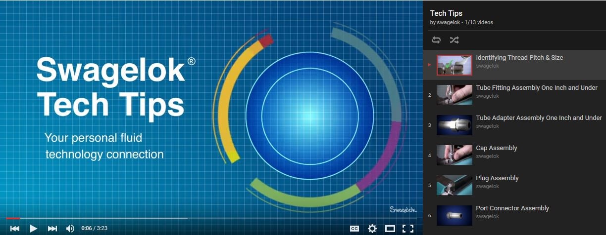 Technical Tips Videos - Swagelok YouTube Channel | Swagelok