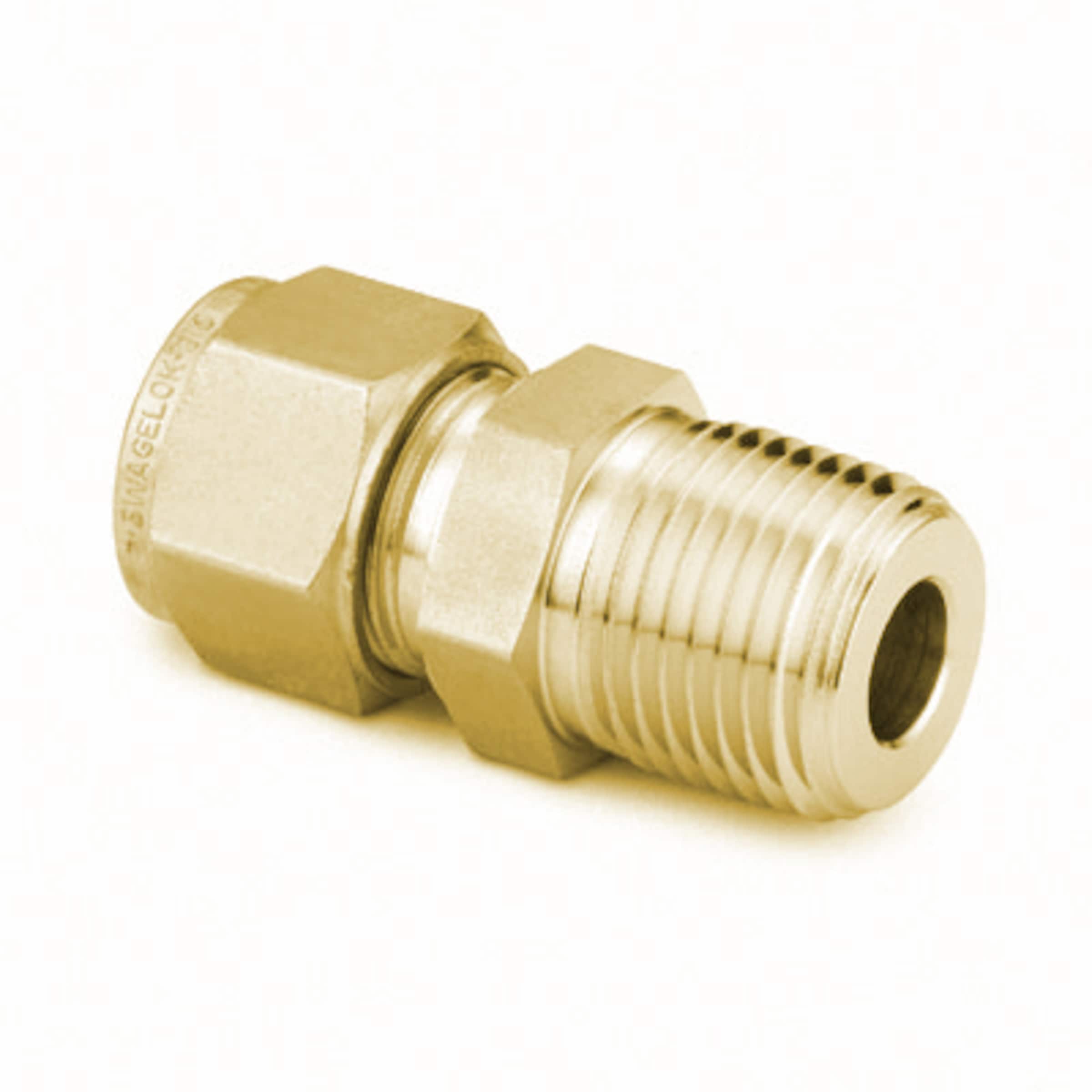 Brass Swagelok Tube Fitting, Male Connector, 10 mm Tube OD x 3/8 in ...