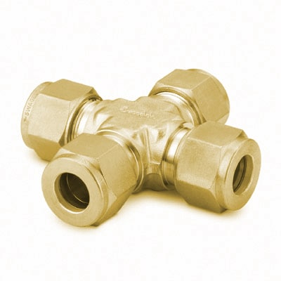 Brass Swagelok Tube Fitting, Union Cross, 6 mm Tube OD | Swagelok