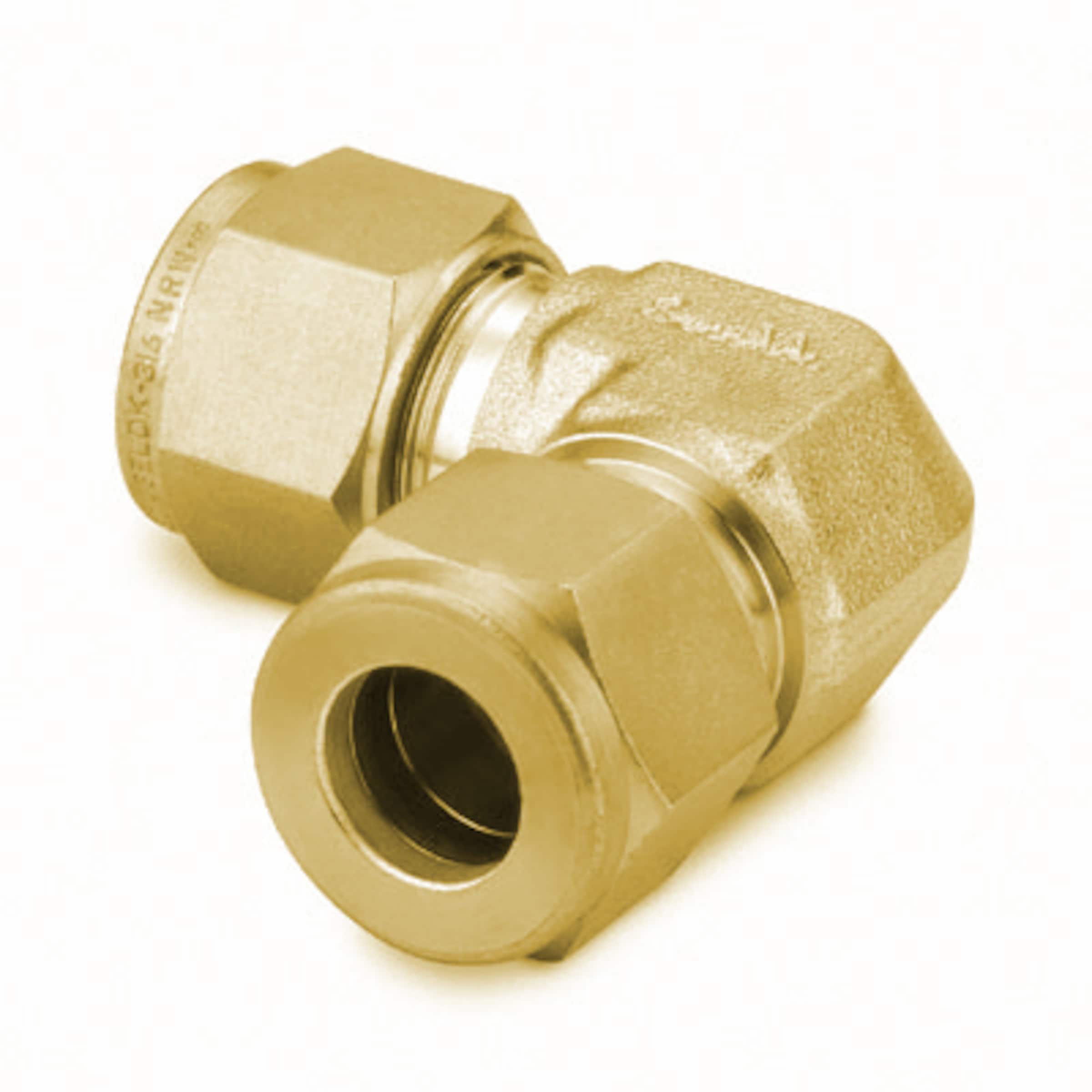 3/16 Compression Tube Union 90° Brass Fittings, B-65