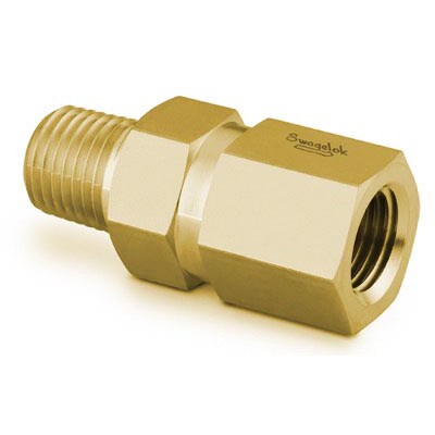 Brass 1-Piece Poppet Check Valve, Fixed Pressure, 1/4 In. MNPT X 1/4 In ...