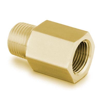 Brass Pipe Fitting, Adapter, 1/4 in. Female NPT x 1/4 in. Male ISO ...