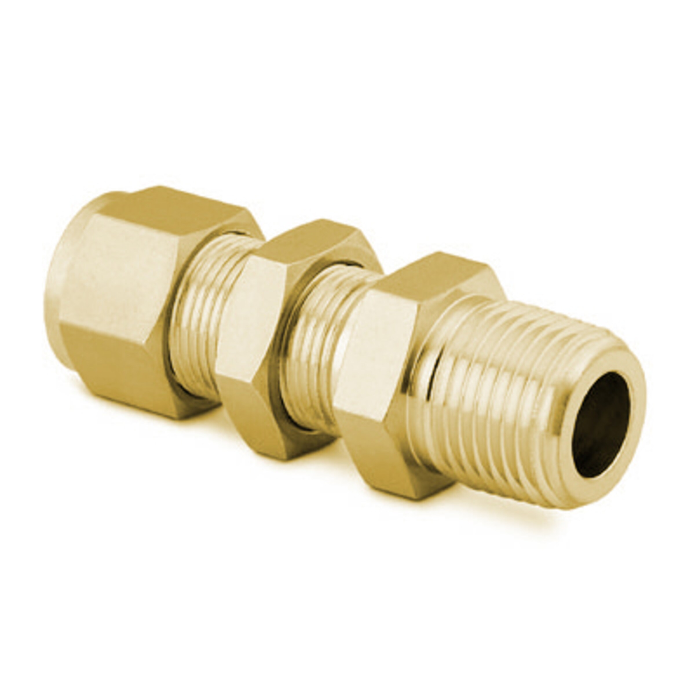 2 Pack 3/8 Compression Nut & Ferrule Combo for 3/8 OD Tube Brass