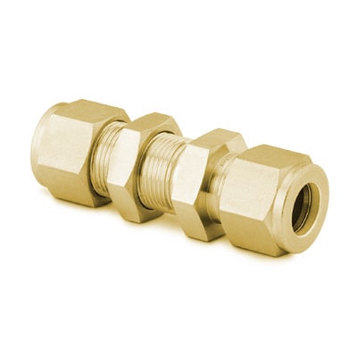 Brass Swagelok Tube Fitting, Bulkhead Union, 1/2 In. Tube OD ...