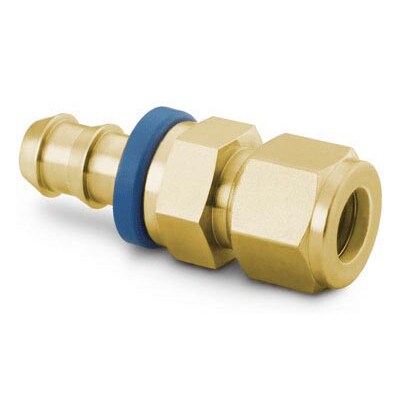 Multi-Purpose Push-On Hose End Connection, 3/8 In. Brass Swagelok Tube ...