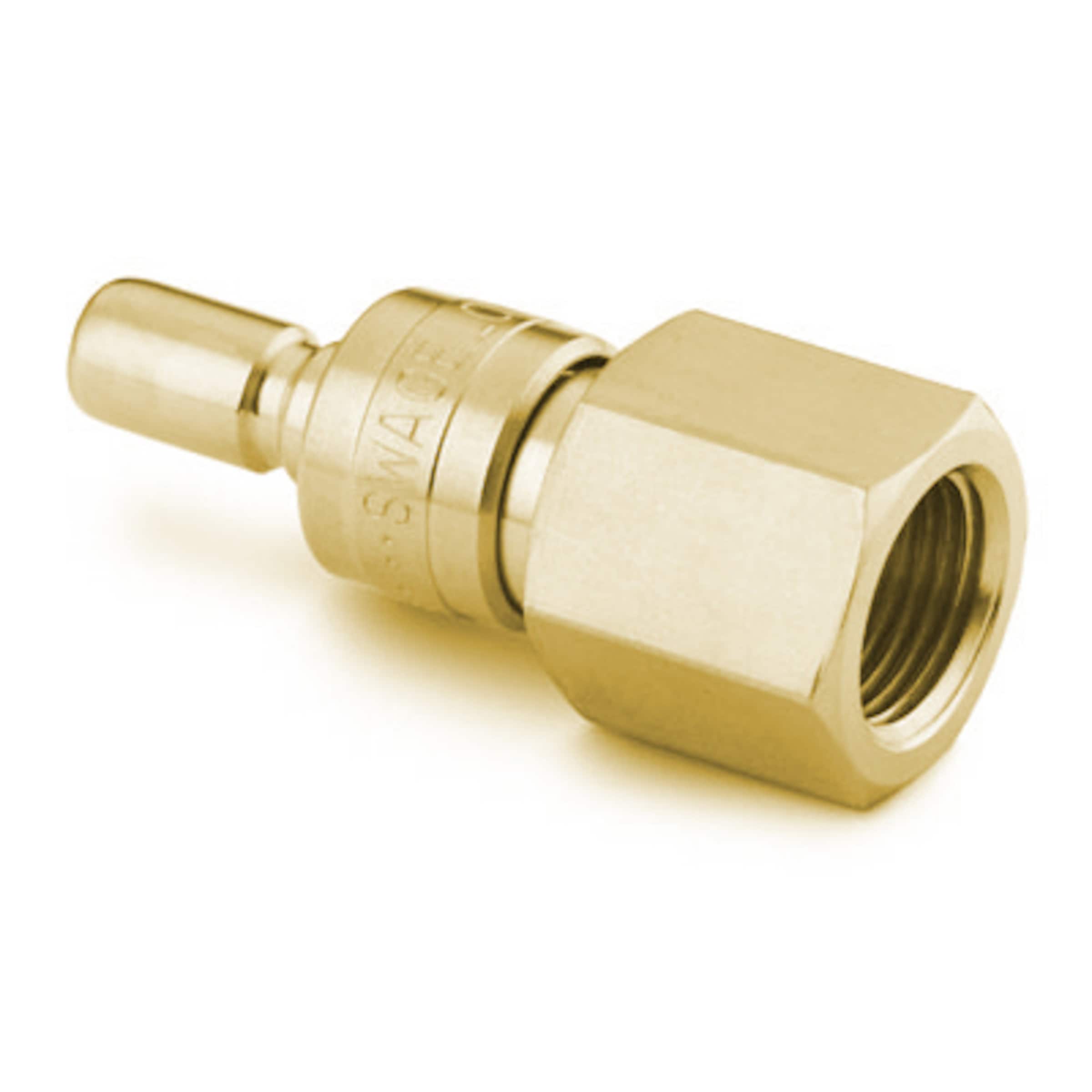 Brass Instrumentation Quick Connect Stem with Valve, 0.2 Cv, 1/4 in.  Swagelok Tube Fitting, Instrumentation Quick Connects, Quick Connects, Valves, All Products