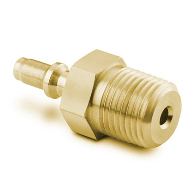 Brass Miniature Quick Connect Stem without Valve, 0.06 Cv, 1/8 in 