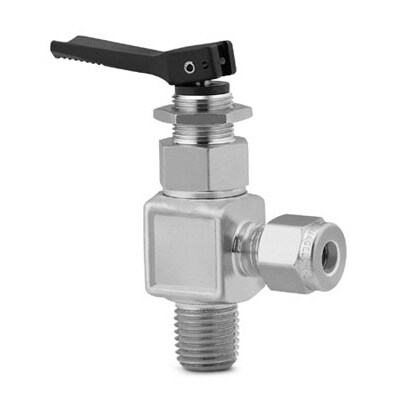 Stainless Steel Angle-Pattern Toggle Valve, 1/4 in. MNPT x 1/4 in ...