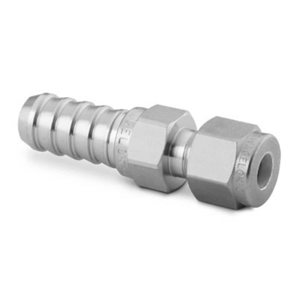 Swagelok Fitting, 1/4 to 1/8 NPT Male Connector, Stainless Steel