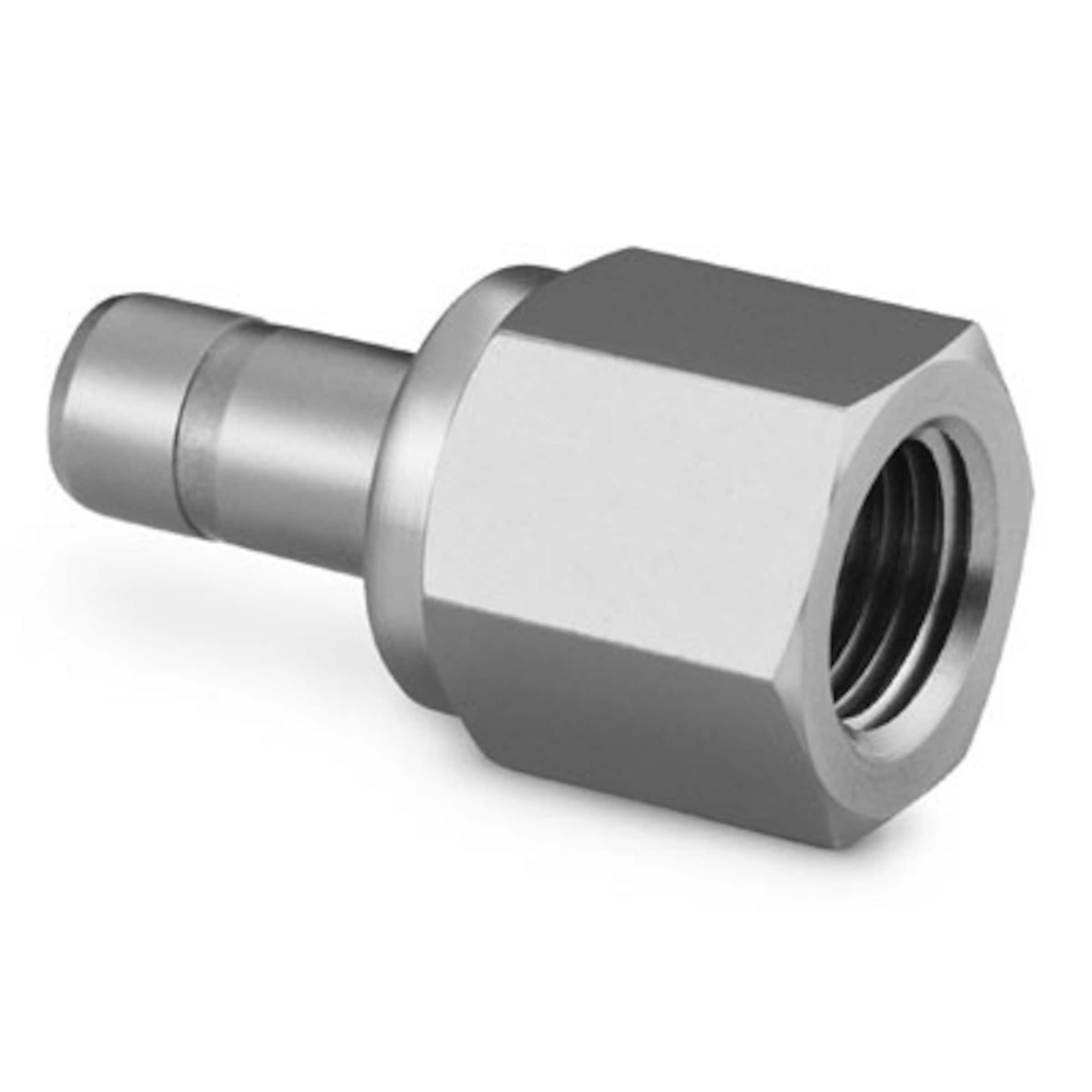 1/2 in. Tube O.D. x 1/2 in. Female AN Tube Flare - AN Adapter - Double  Ferrule - 316 Stainless Steel Compression Tube Fitting