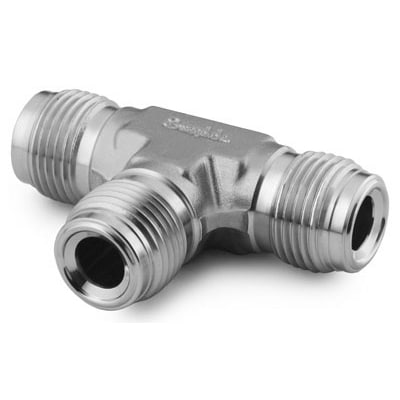 316 Stainless Steel VCR Face Seal Fitting, 1/4 in. Union Tee
