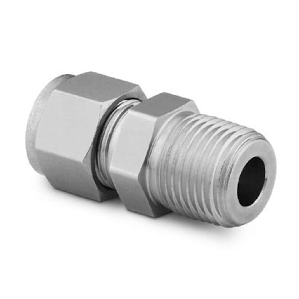 3/8 OD x 3/8 Male NPT Connector Brass Compression Fitting for 3/8 OD Tube