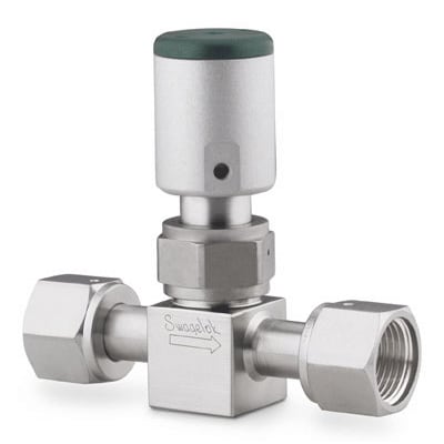 316L Stainless Steel High Purity Bellows Sealed Valve, 1/2 in